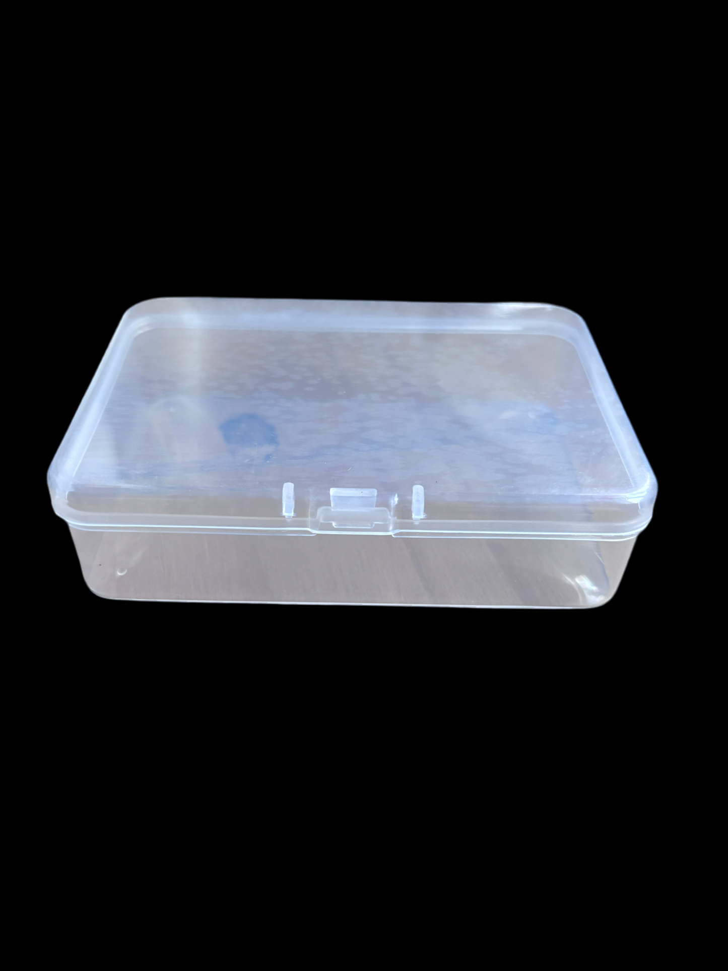 Clear tobacco size plastic tub