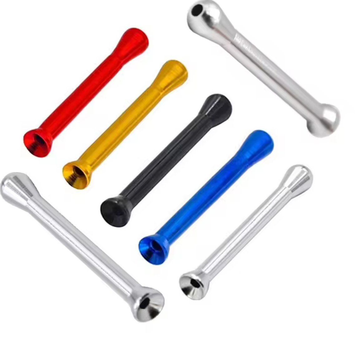 Metal snorting tubes