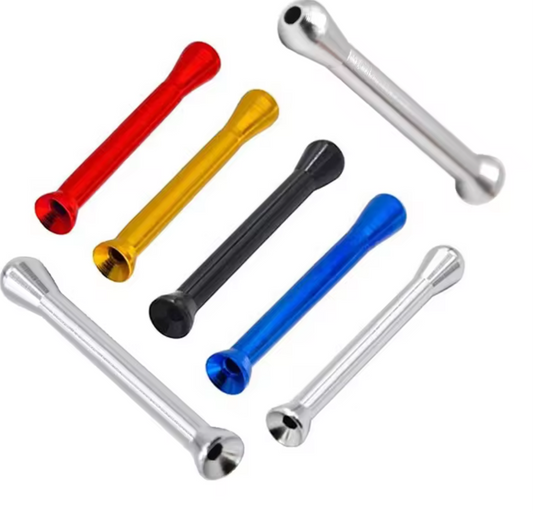 Metal snorting tubes