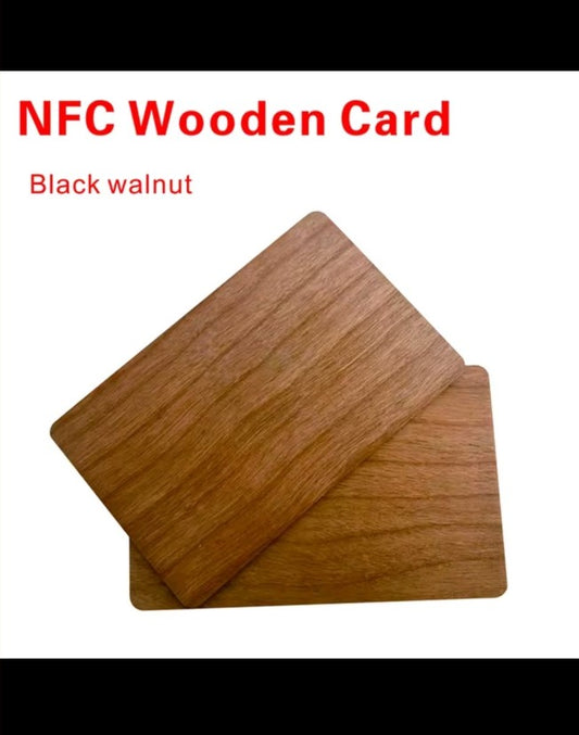 Walnut colour NFC business card